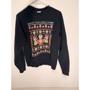 Marvel women's small  Iron Man Get Your Jingle On Fair Isle‎ Sweatshirt